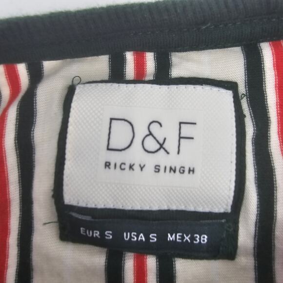 Denim & Flower D & F Rick Singh Striped Tiger crewneck t-shirt Men's S 3003 - Picture 4 of 9